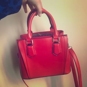 Red Crossbody purse.